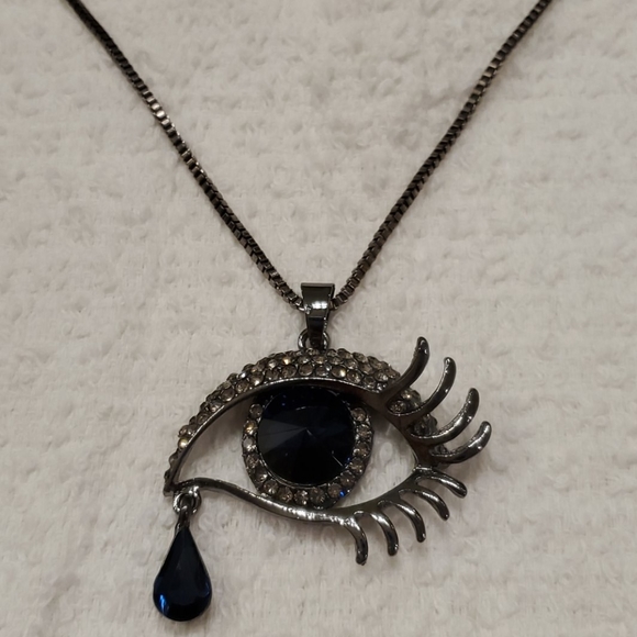 Betsey Johnson Jewelry - Betsey Johnson eye with tear necklace